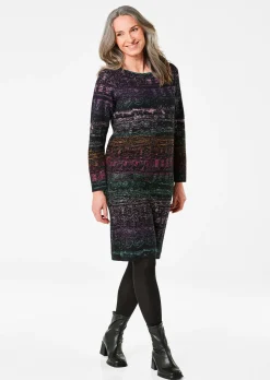 Robe en tricot avec motif jacquard