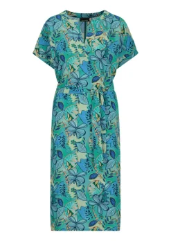 Robe en viscose avec ceinture à nouer