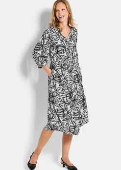 Robe en viscose avec encolure en V