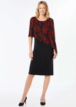 Robe habillée avec drapé en mousseline