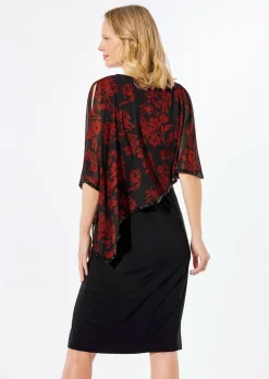Robe habillée avec drapé en mousseline