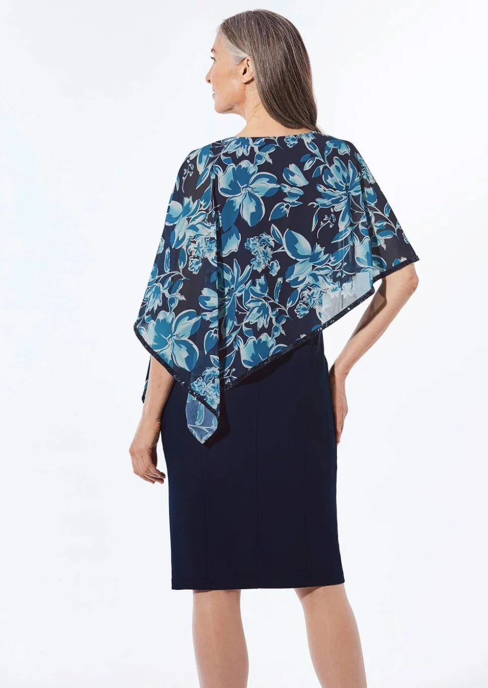 Robe habillée avec drapé en mousseline
