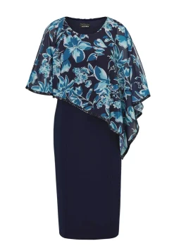 Robe habillée avec drapé en mousseline