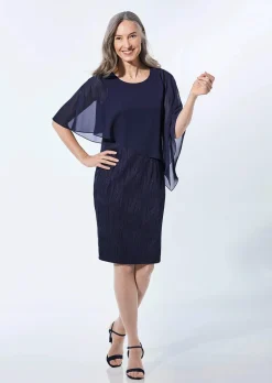 Robe habillée avec drapé en mousseline