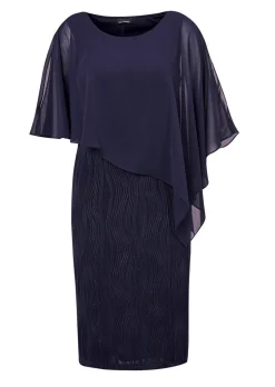 Robe habillée avec drapé en mousseline