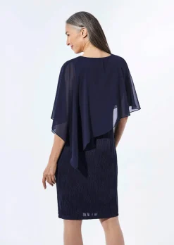 Robe habillée avec drapé en mousseline