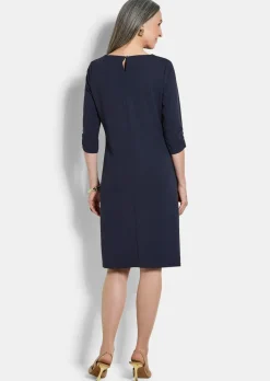 Robe élégante à manches froncées