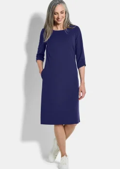 Robe élégante à manches froncées