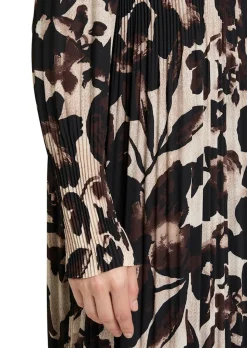 Robe plissée avec imprimé floral séduisant
