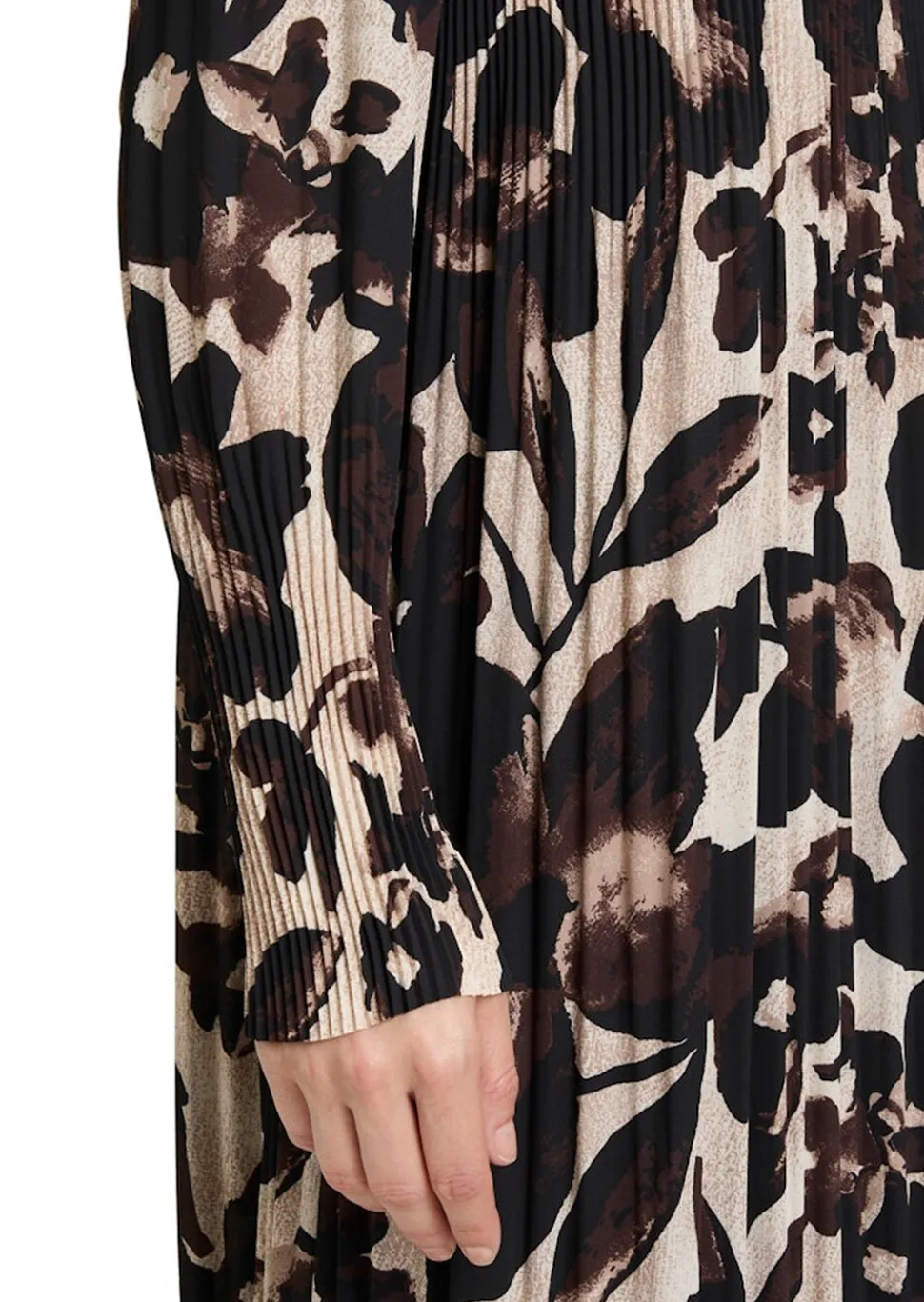 Robe plissée avec imprimé floral séduisant