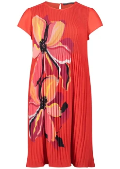 Robe plissée avec imprimé floral