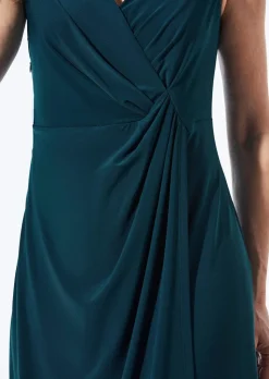 Robe portefeuille en tissu slinky