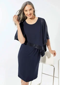 Robe raffinée avec empiècement en mousseline
