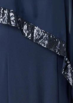 Robe raffinée avec empiècement en mousseline
