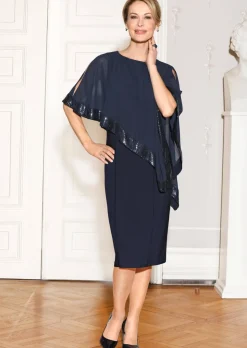 Robe raffinée avec empiècement en mousseline
