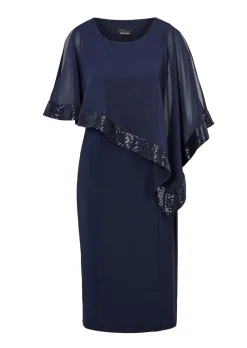 Robe raffinée avec empiècement en mousseline