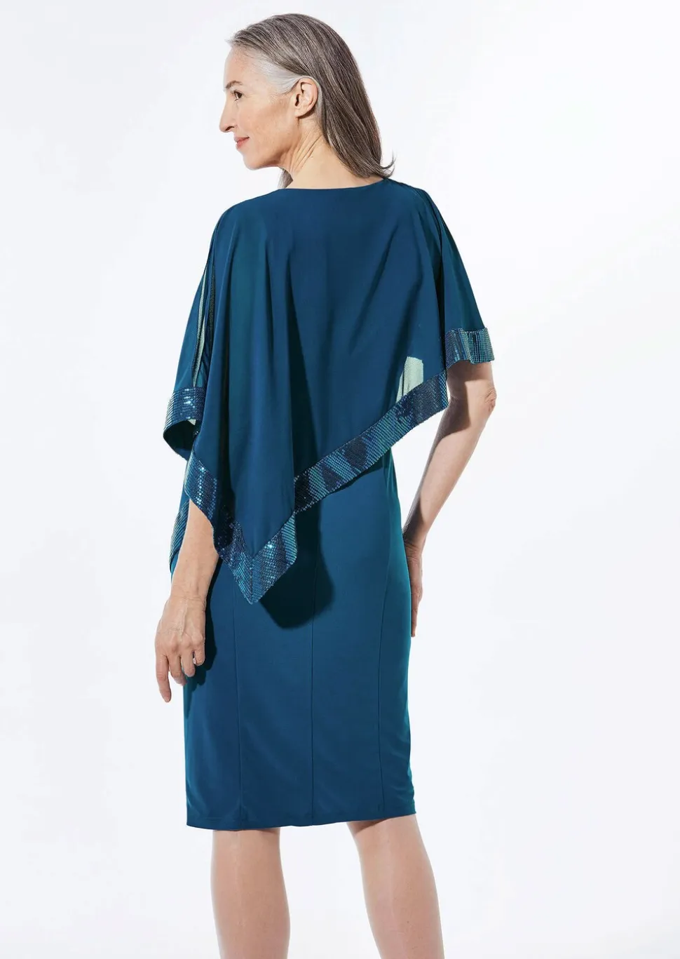 Robe raffinée avec empiècement en mousseline