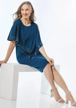 Robe raffinée avec empiècement en mousseline