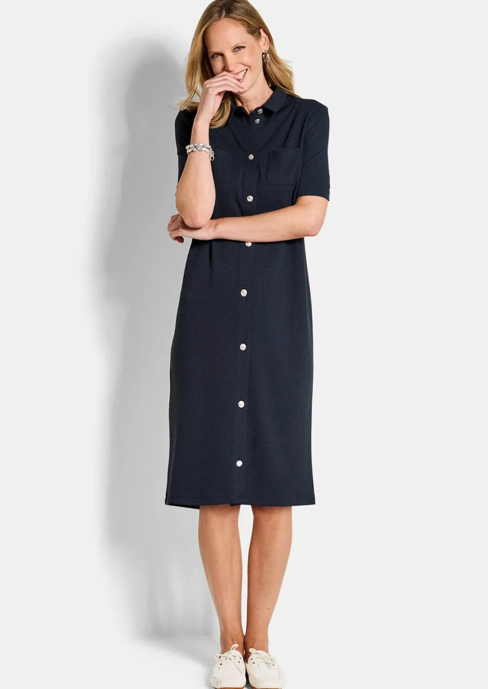 Robe, style marin, en jersey interlock