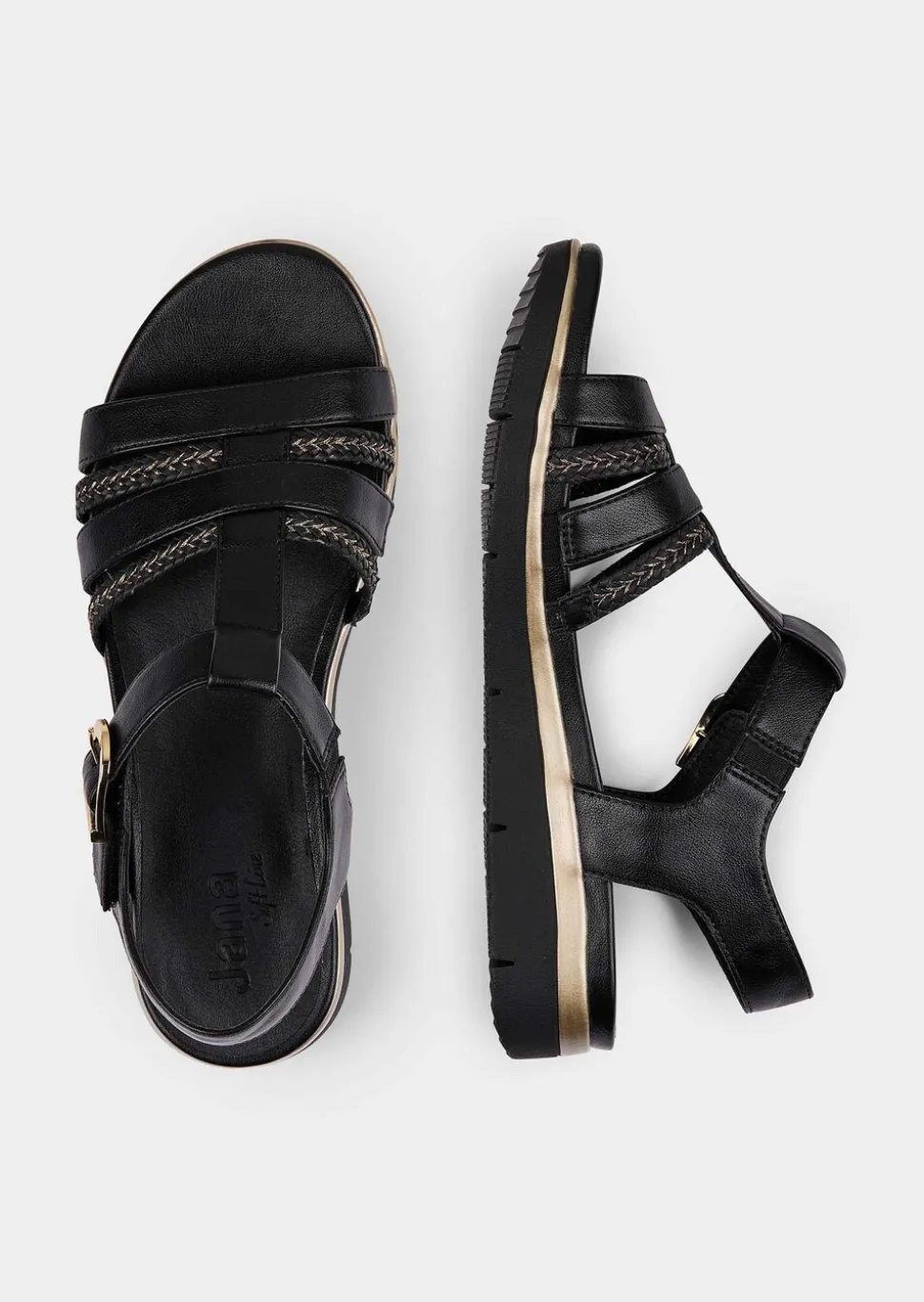 Sandales avec talon compensé