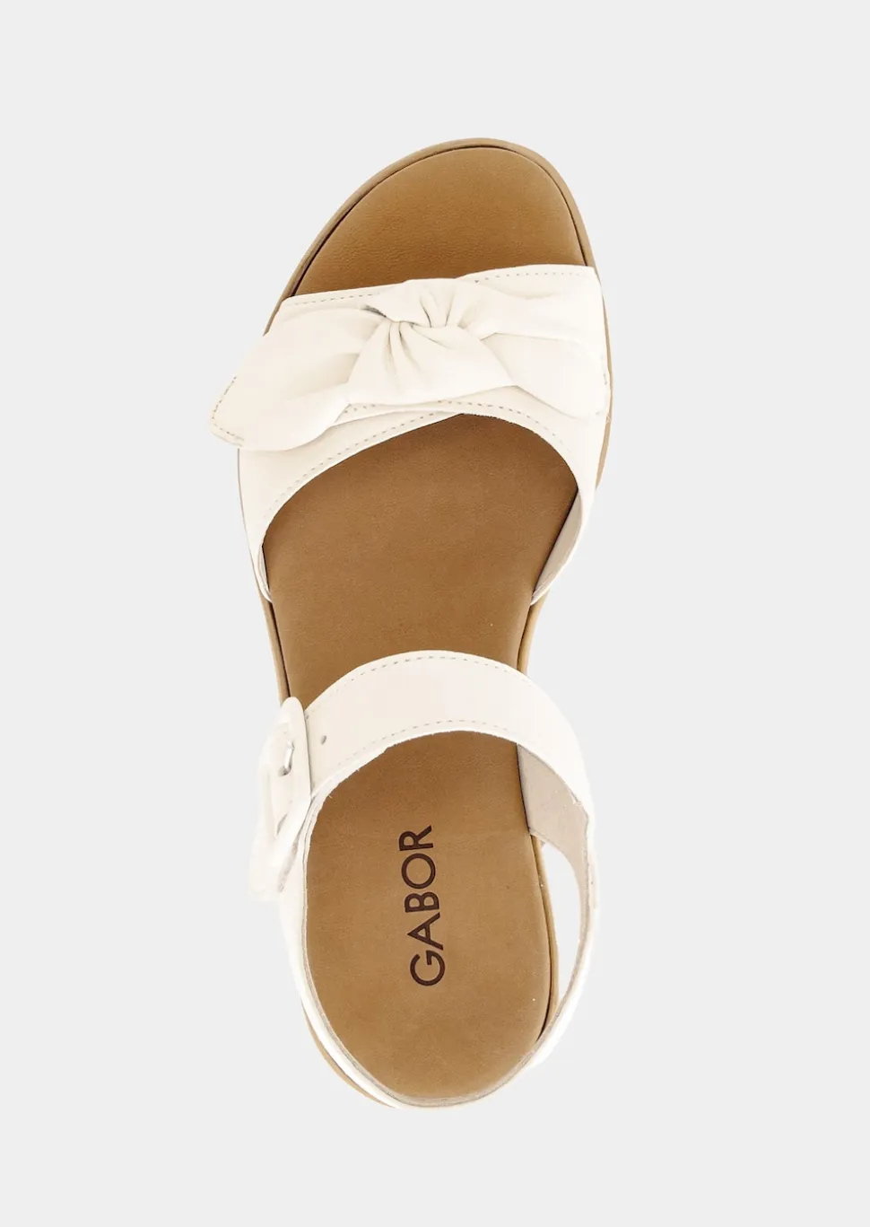 Sandales compensées en cuir véritable