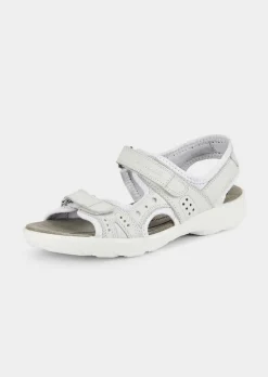 Sandales en cuir avec fermeture scratchée