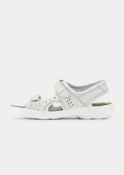 Sandales en cuir avec fermeture scratchée