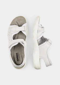 Sandales en cuir avec fermeture scratchée