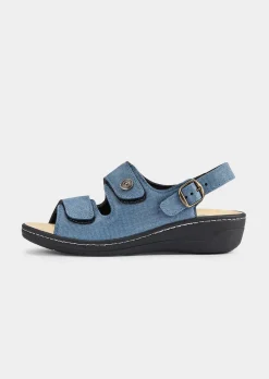 Sandales en cuir avec voûte plantaire amovible en liège