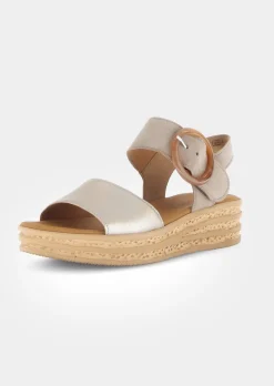 Sandales à plateforme en cuir véritable