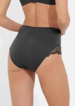 Slip avec dentelle brodée fleurie
