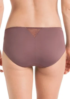 Slip gainant avec empiècement en dentelle