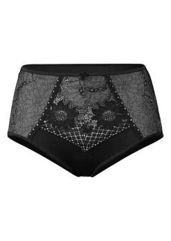 Slip maxi en microfibre avec dentelle