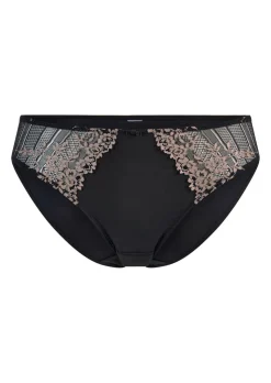 Slip taille basse avec dentelle fleurie
