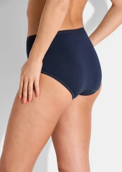 Slip taille haute aspect rayé