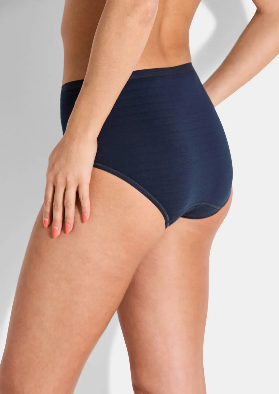 Slip taille haute aspect rayé