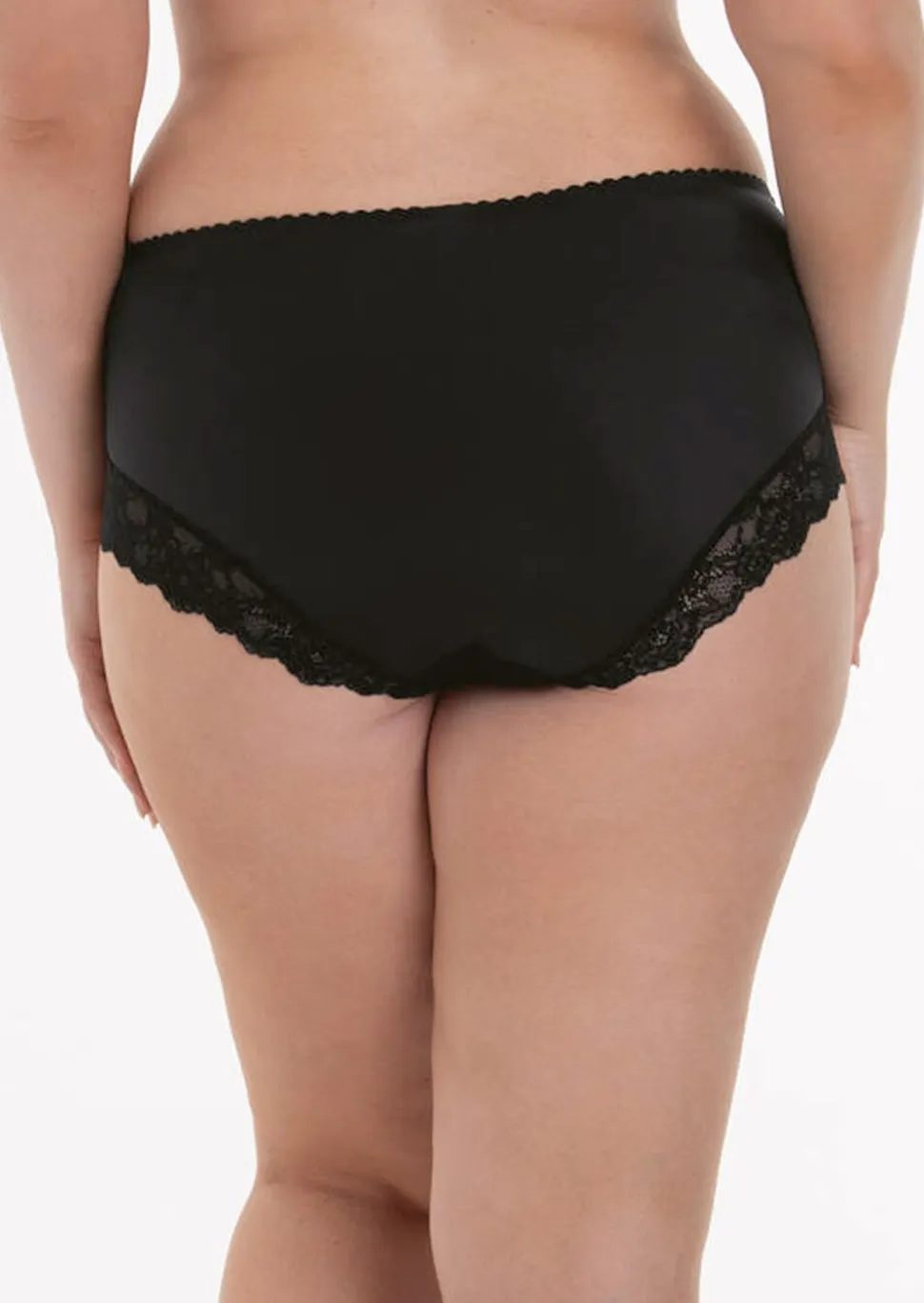 Slip taille haute en dentelle fleurie