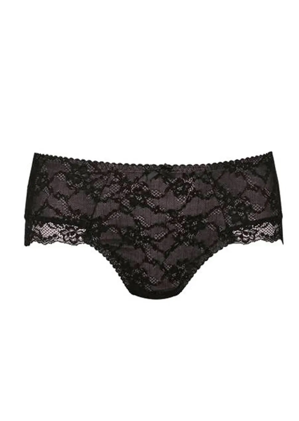 Slip taille haute en dentelle fleurie