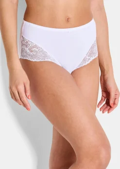 Slip taille haute en dentelle