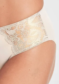 Slip taille haute en dentelle
