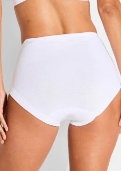 Slip taille haute en lot de 3, avec dentelle