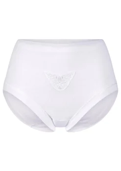Slip taille haute en lot de 3, avec dentelle