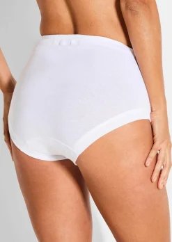 Slip taille haute, pur coton, en lot de 3