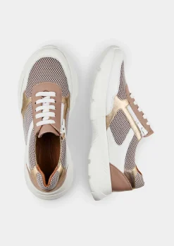 Sneakers avec détail en tissu filet