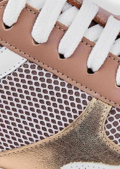 Sneakers avec détail en tissu filet