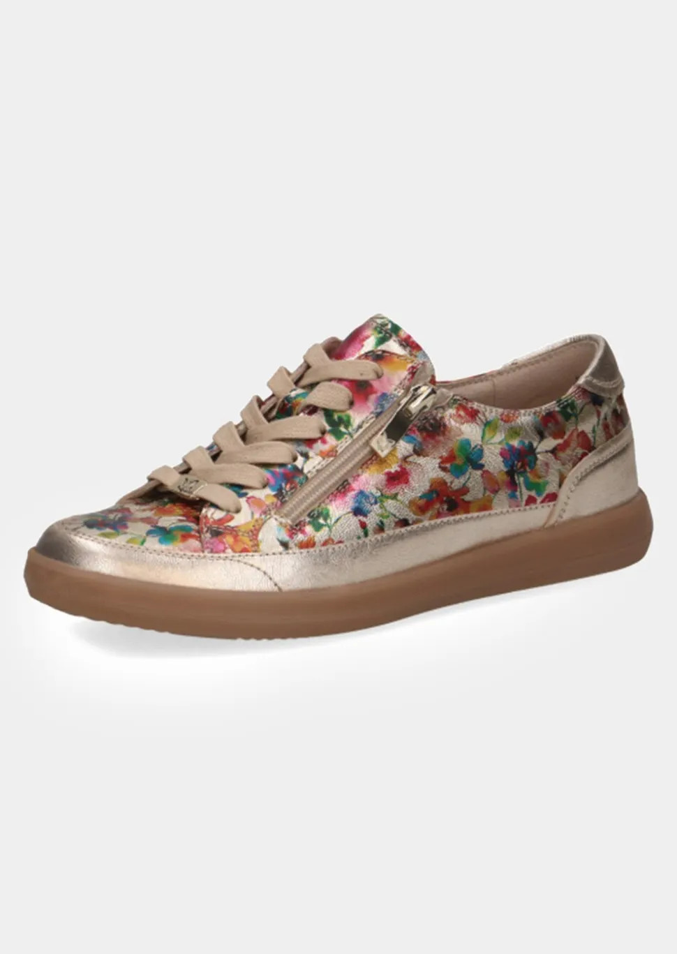 Sneakers en cuir avec imprimé floral