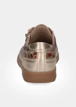 Sneakers en cuir avec imprimé floral