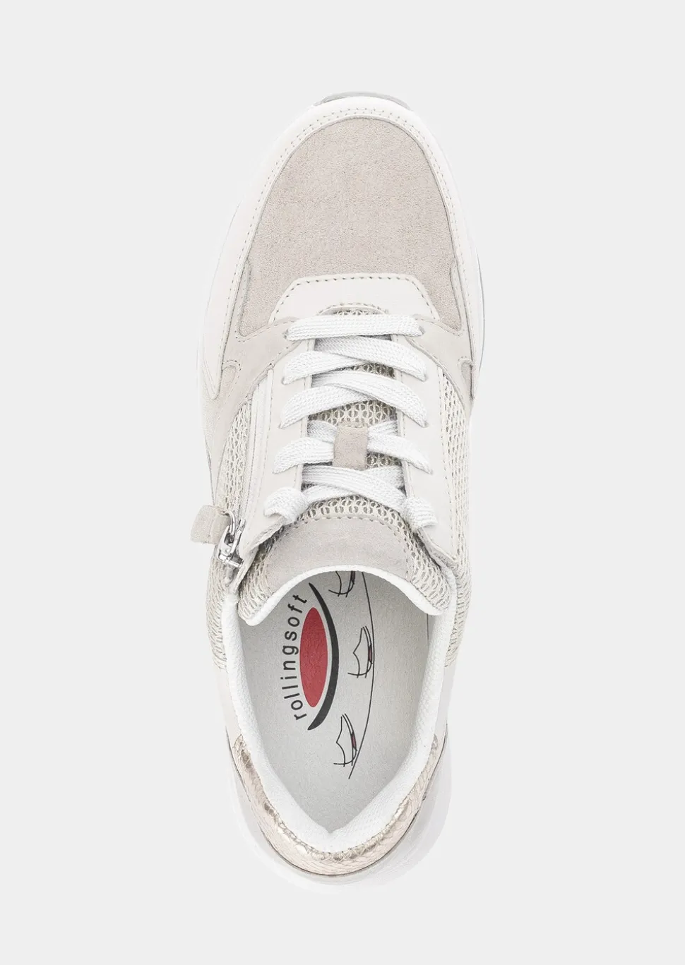 Sneakers en cuir avec zip
