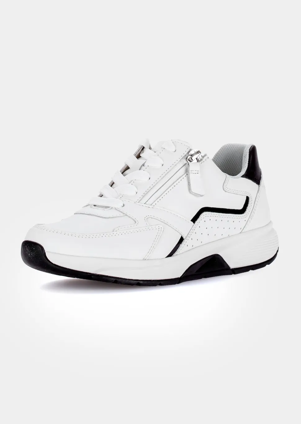 Sneakers en cuir avec zip