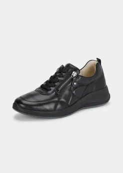 Sneakers en cuir, largeur confort